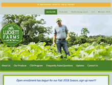 Tablet Screenshot of luckettfarms.com